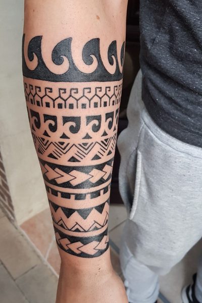 Maori sleeve tattoo